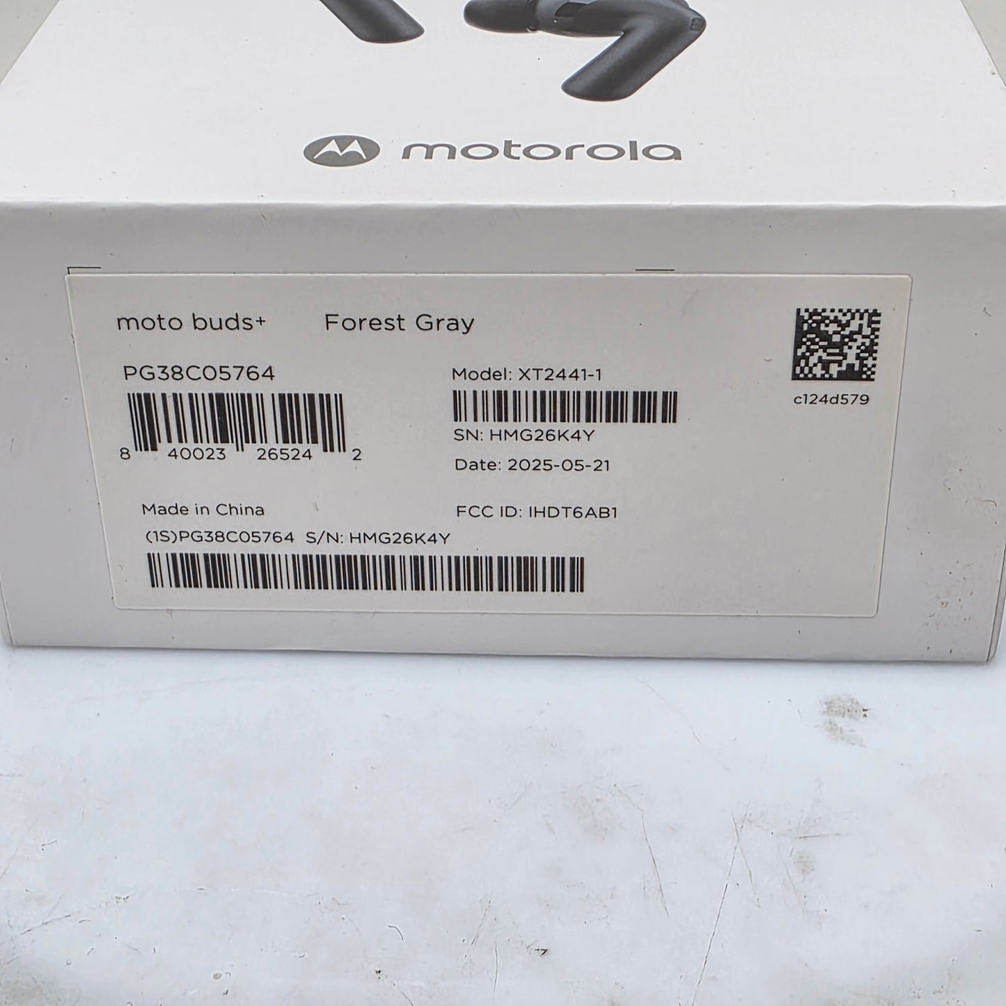 New Motorola Moto buds+ Wireless In-Ear Bluetooth Earbuds Forest Gray XT2441-1