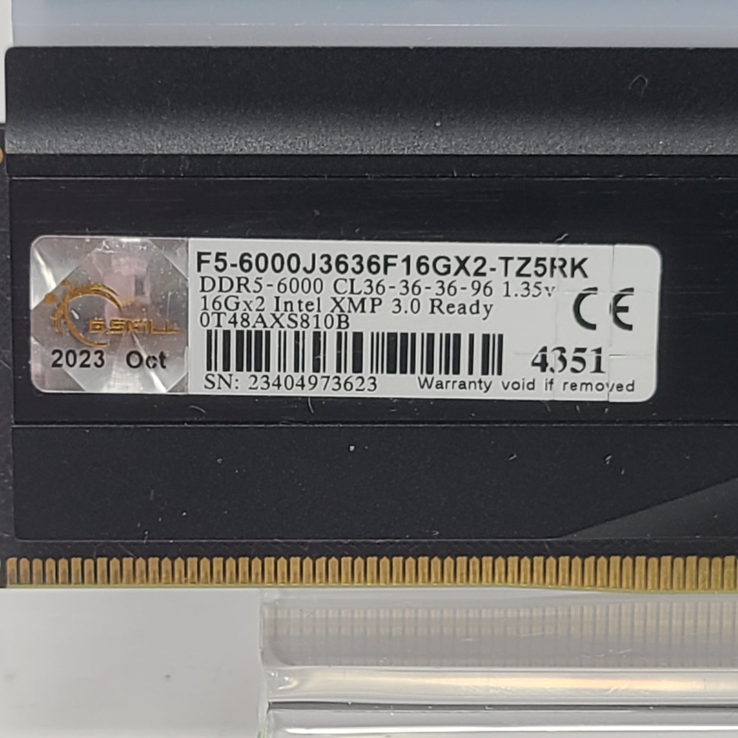 trident Trident Z5 RGB Series 32GB (2x16GB) RAM DDR5 4000MHz F5-6000J3636F16GX2