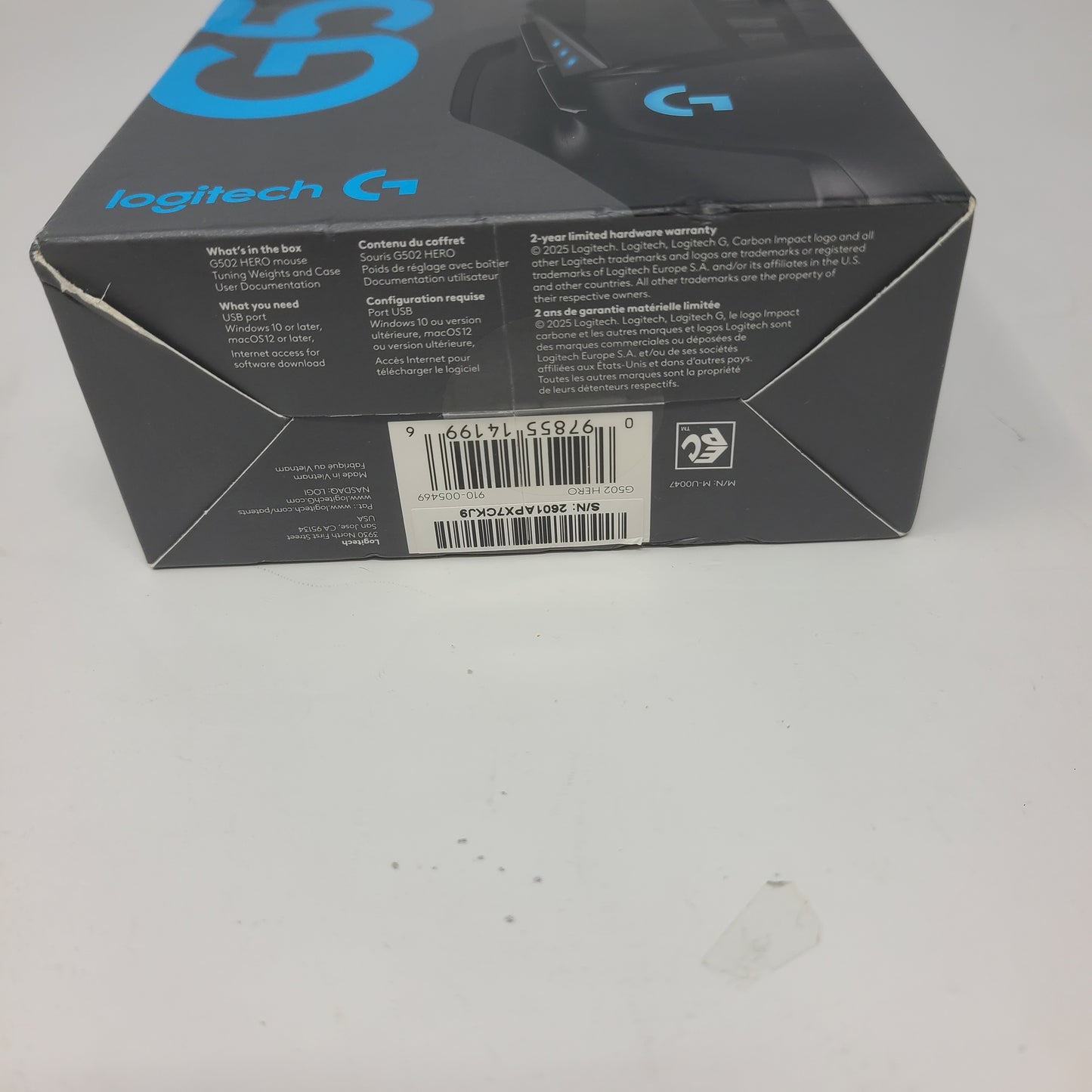 New LogiTech G502 Hero Wired Gaming Mouse 910-005469