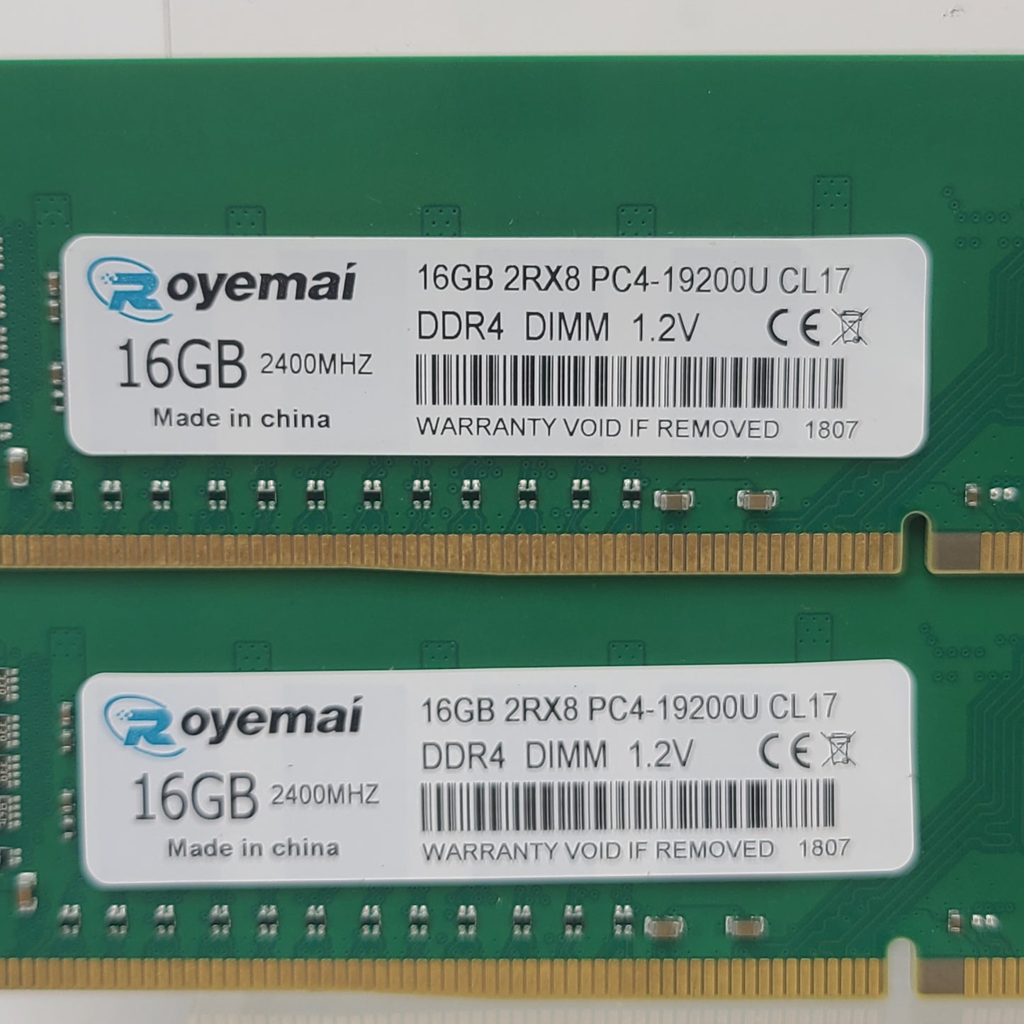 Oyemai 16GB (2x8GB) DDR4 2400MHz Desktop RAM DIMM Memory Kit CL17