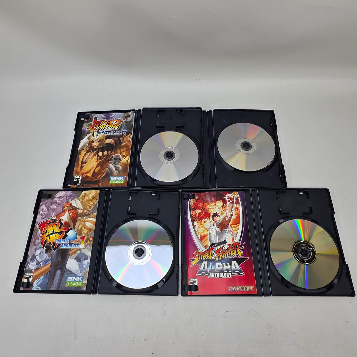 Lot of 4 Sony PS2 Games Art of Fighting Fatal Fury Street Fighter FF XII