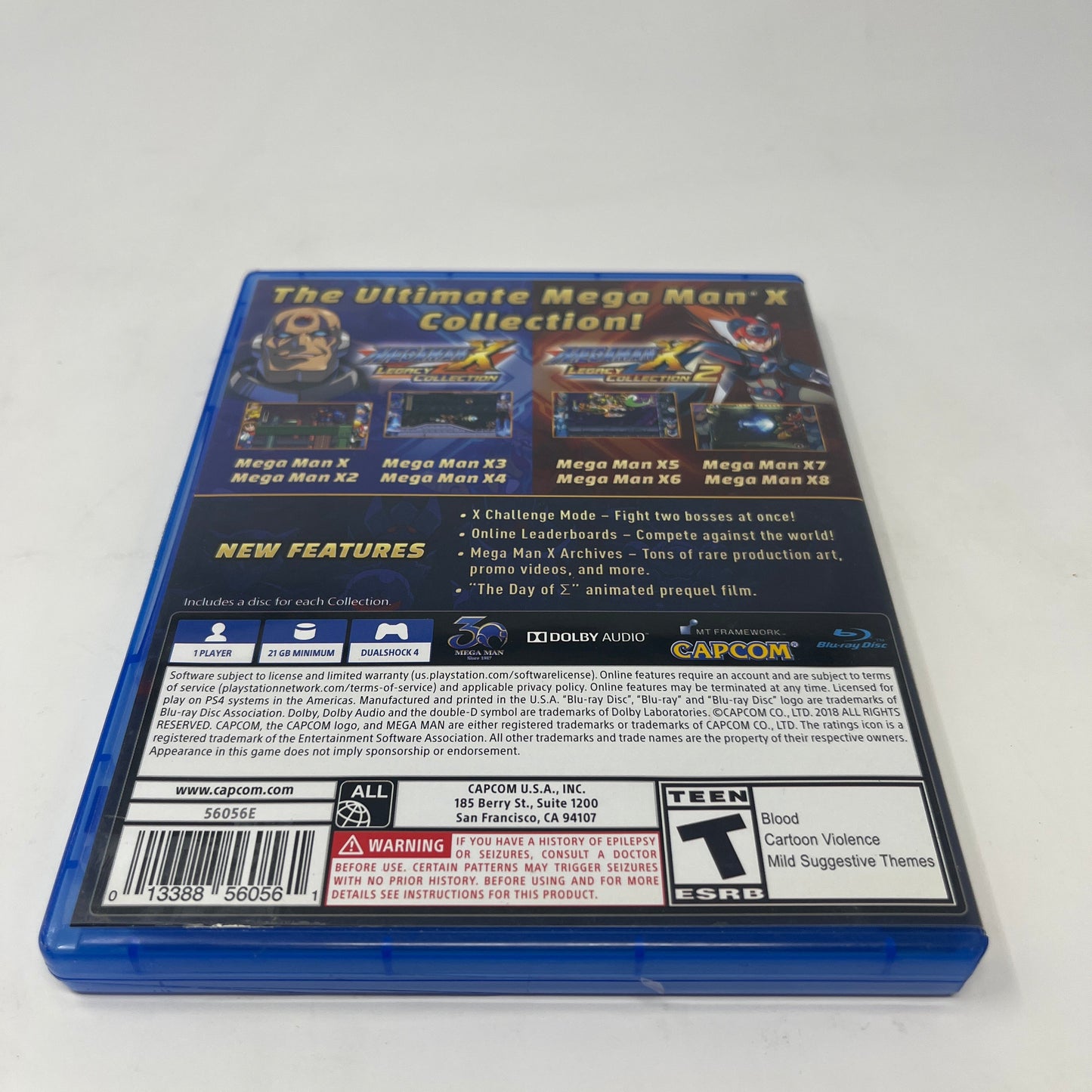 MegaMan X Legacy Collection 1 + 2 Capcom (Sony PlayStation 4 PS4, 2018)