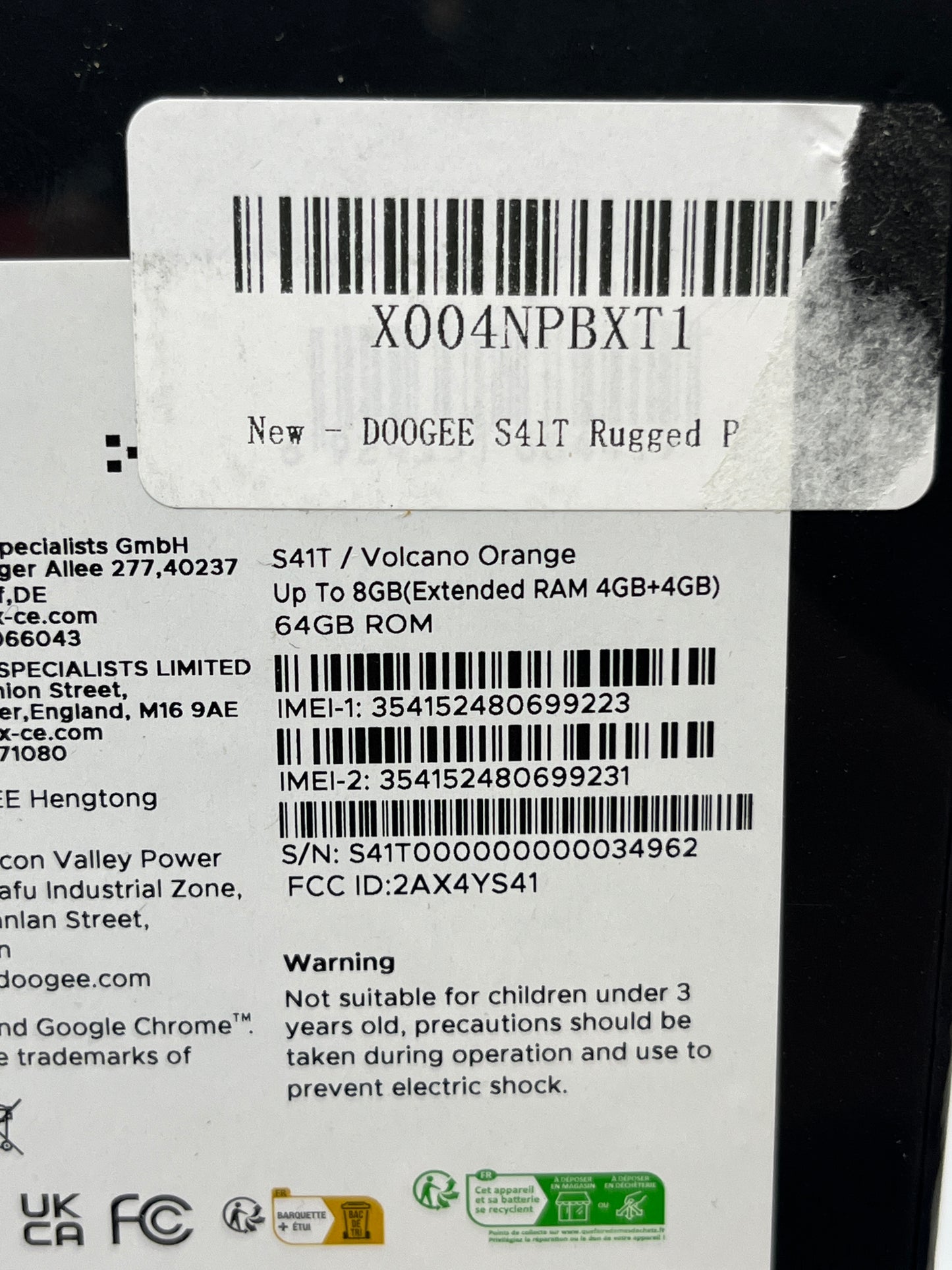 New Factory Unlocked Doogee S41T 64GB 13 Volcano Orange