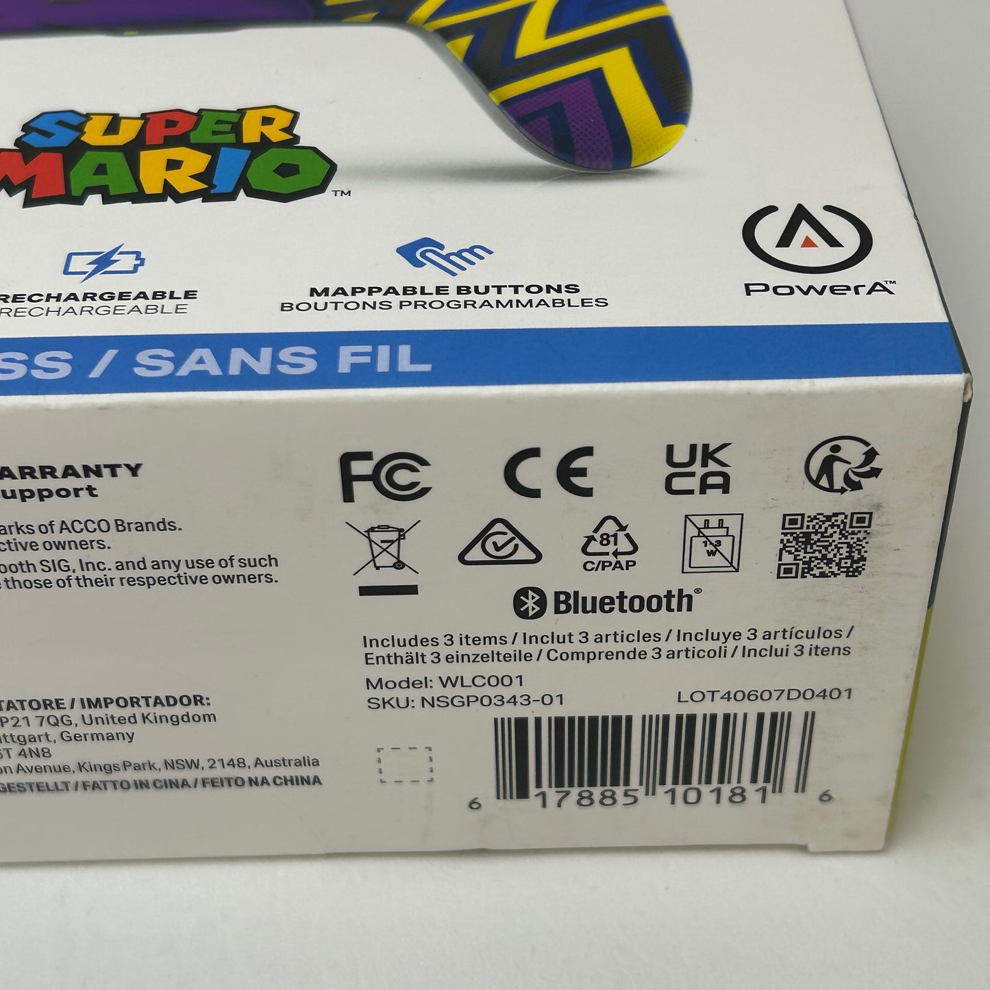 NEW Nintendo Switch PowerA Enhanced Wireless Controller Super Mario Wario