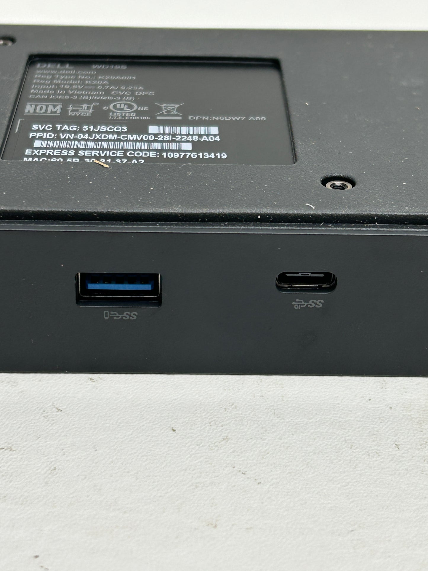 Dell WD19S Docking Station K20A Black