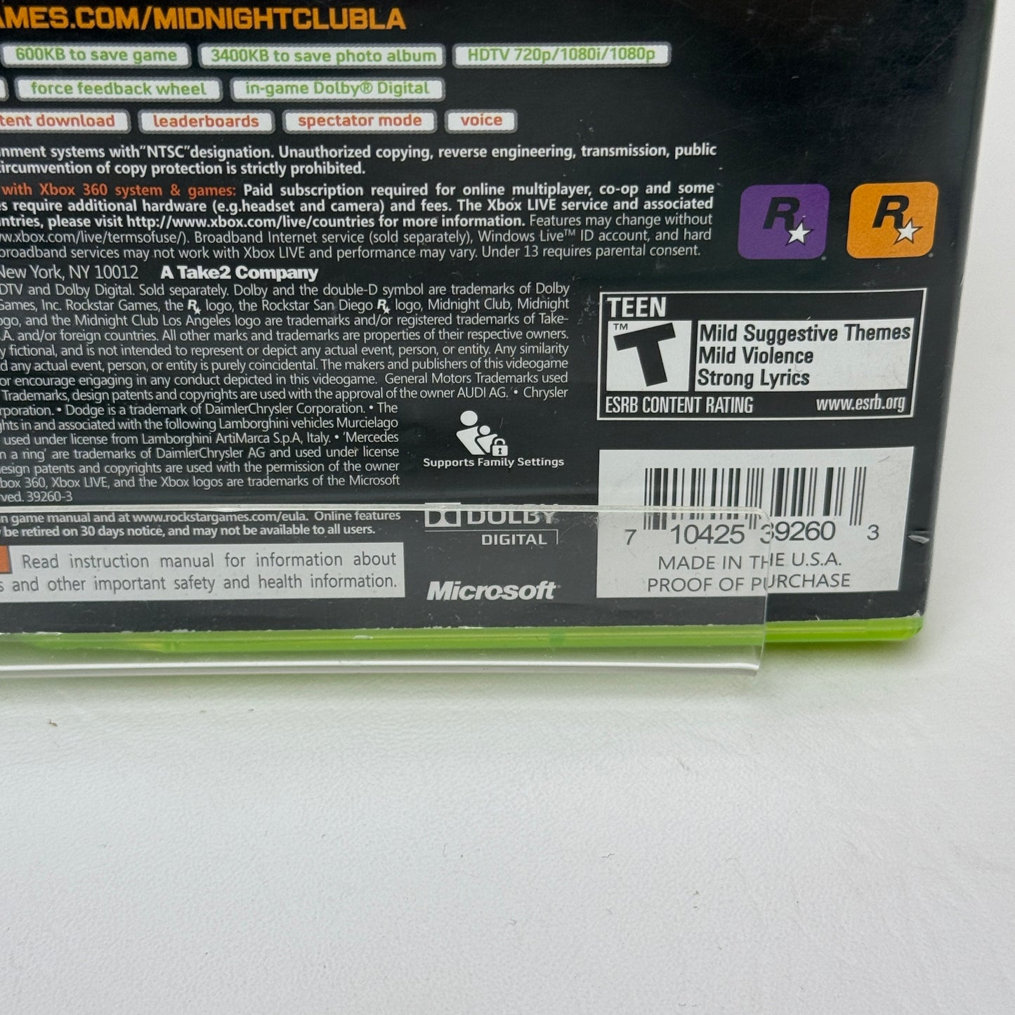 Lot of 2 Games Microsoft Xbox 360