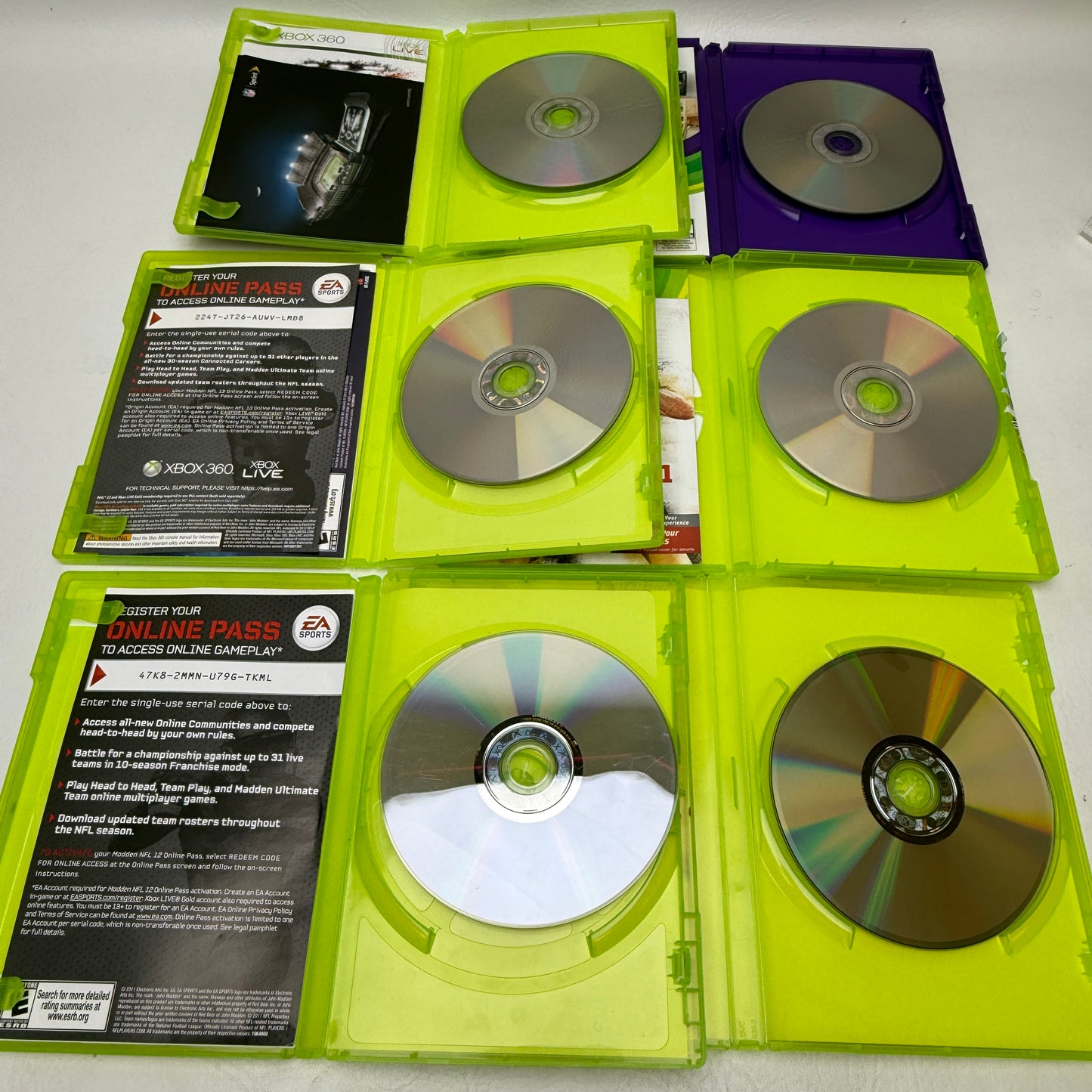 Lot of 6 Games Microsoft Xbox 360