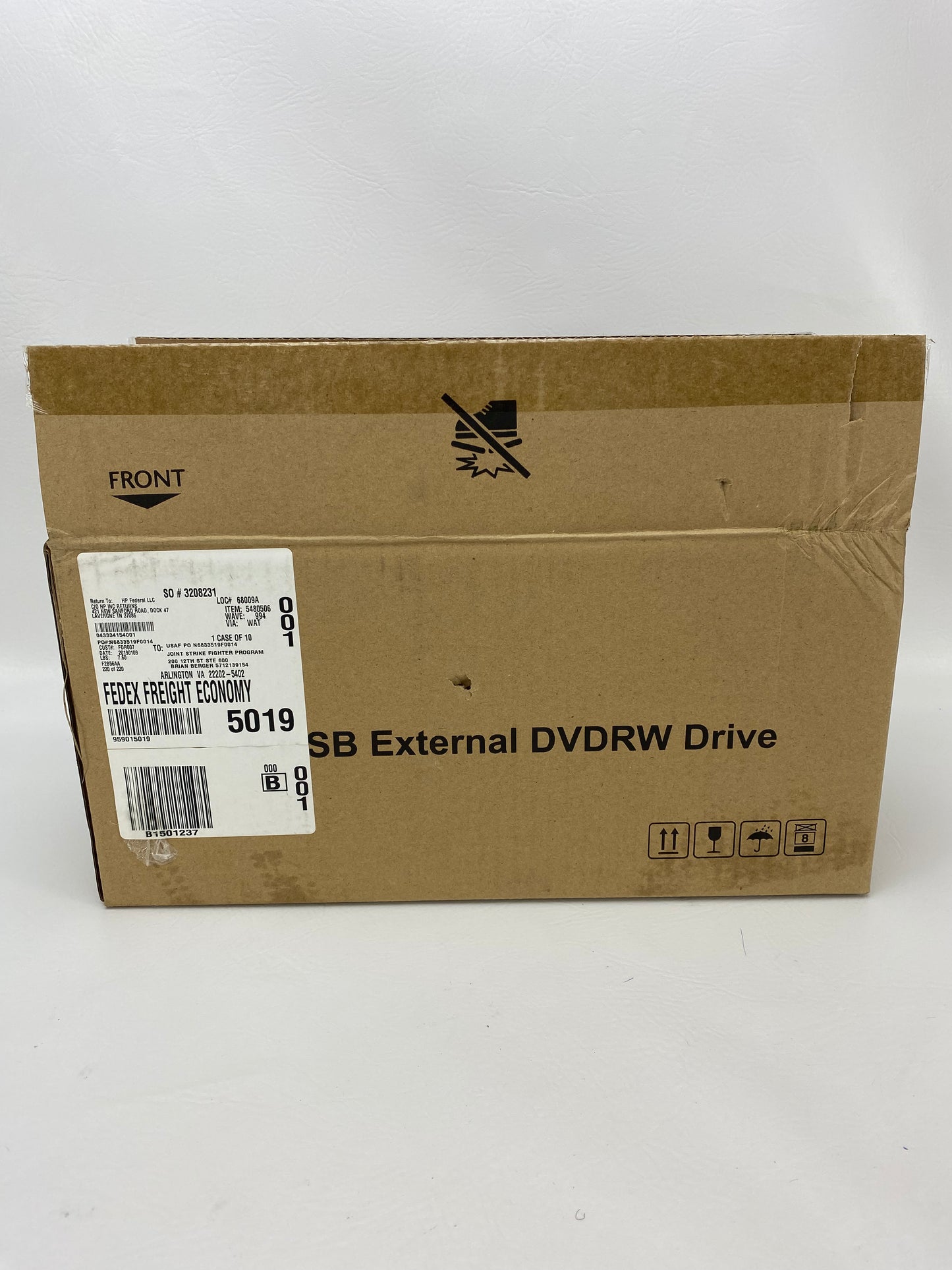 New HP USB External Drive DVDRW F2B56AA