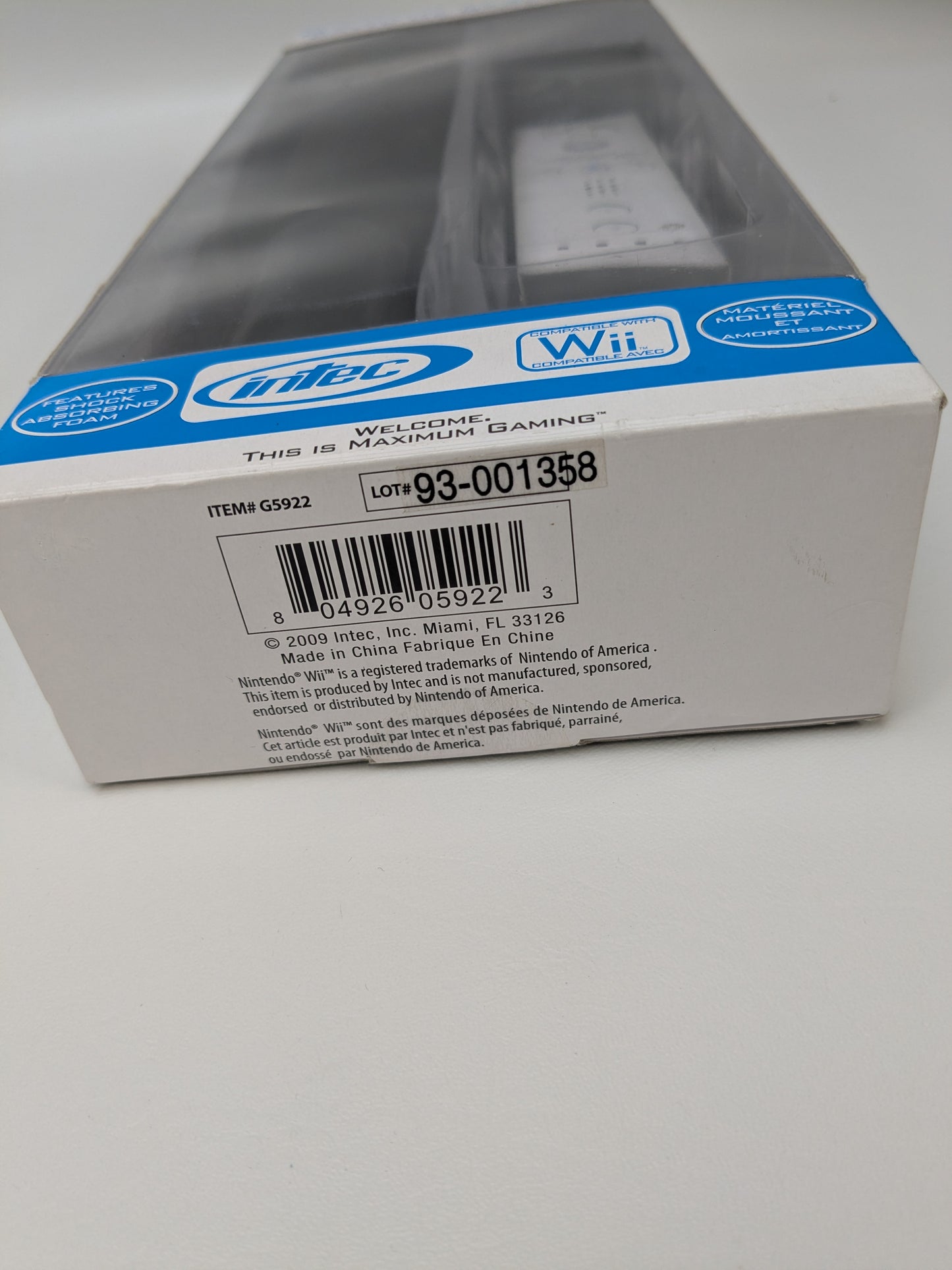 New Intec Wii Baseball Bat Attachment for Nintendo Wii Remote G5922