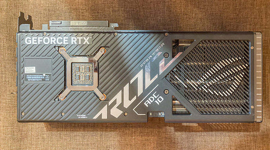 High-end GPU card shown during in-store resale review at PayMore Clinton