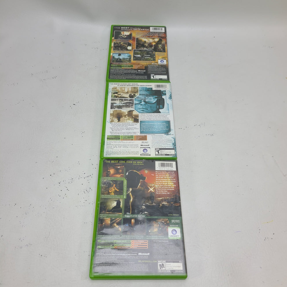 Lot of 3 Xbox Games Tom Clancy's Ghost Recon 2 Advanced Warfighter Spl ...