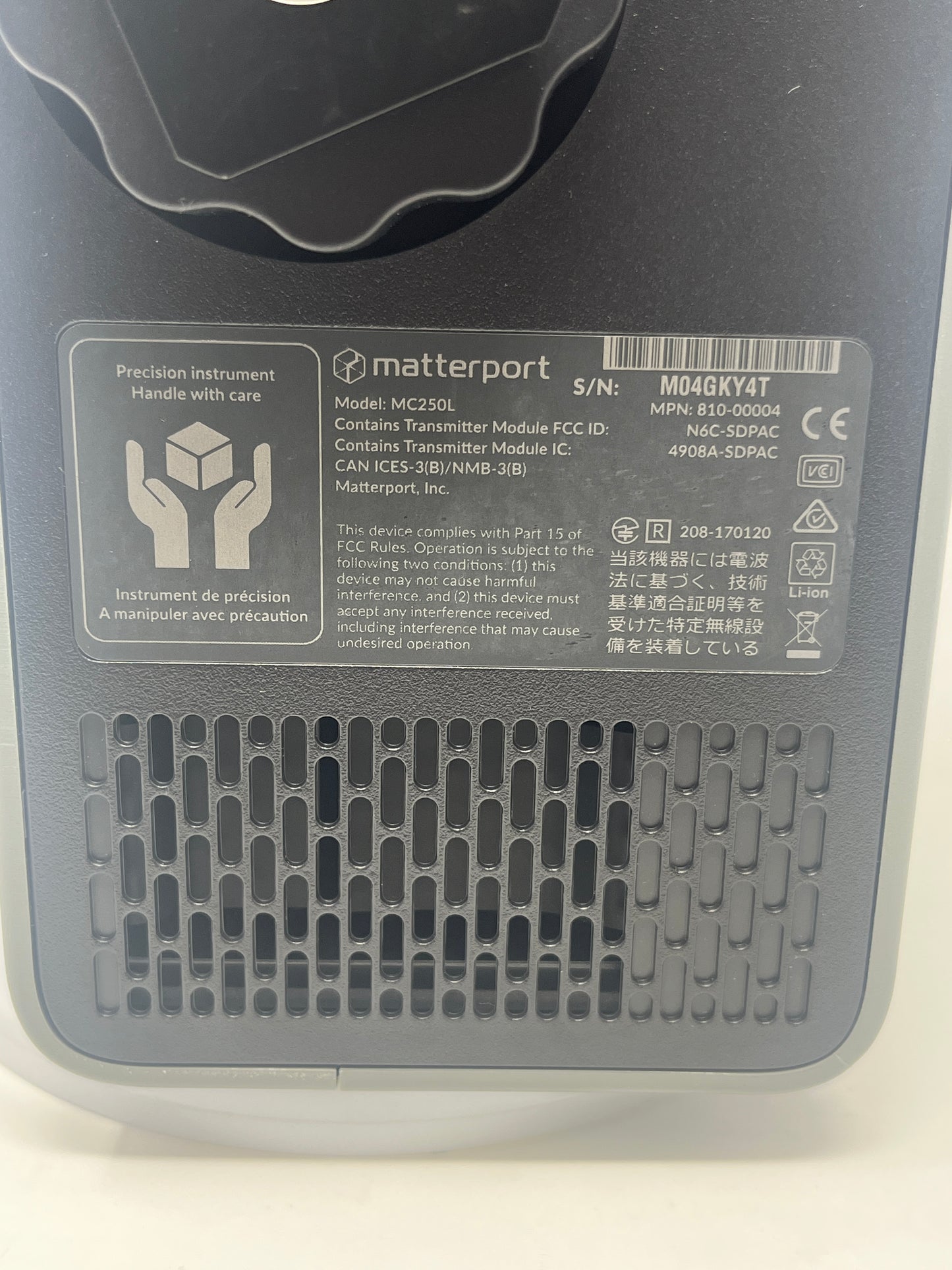 Matterport Pro2 Lite MC250L 3D Camera for Virtual Tours 360° Reality Capture