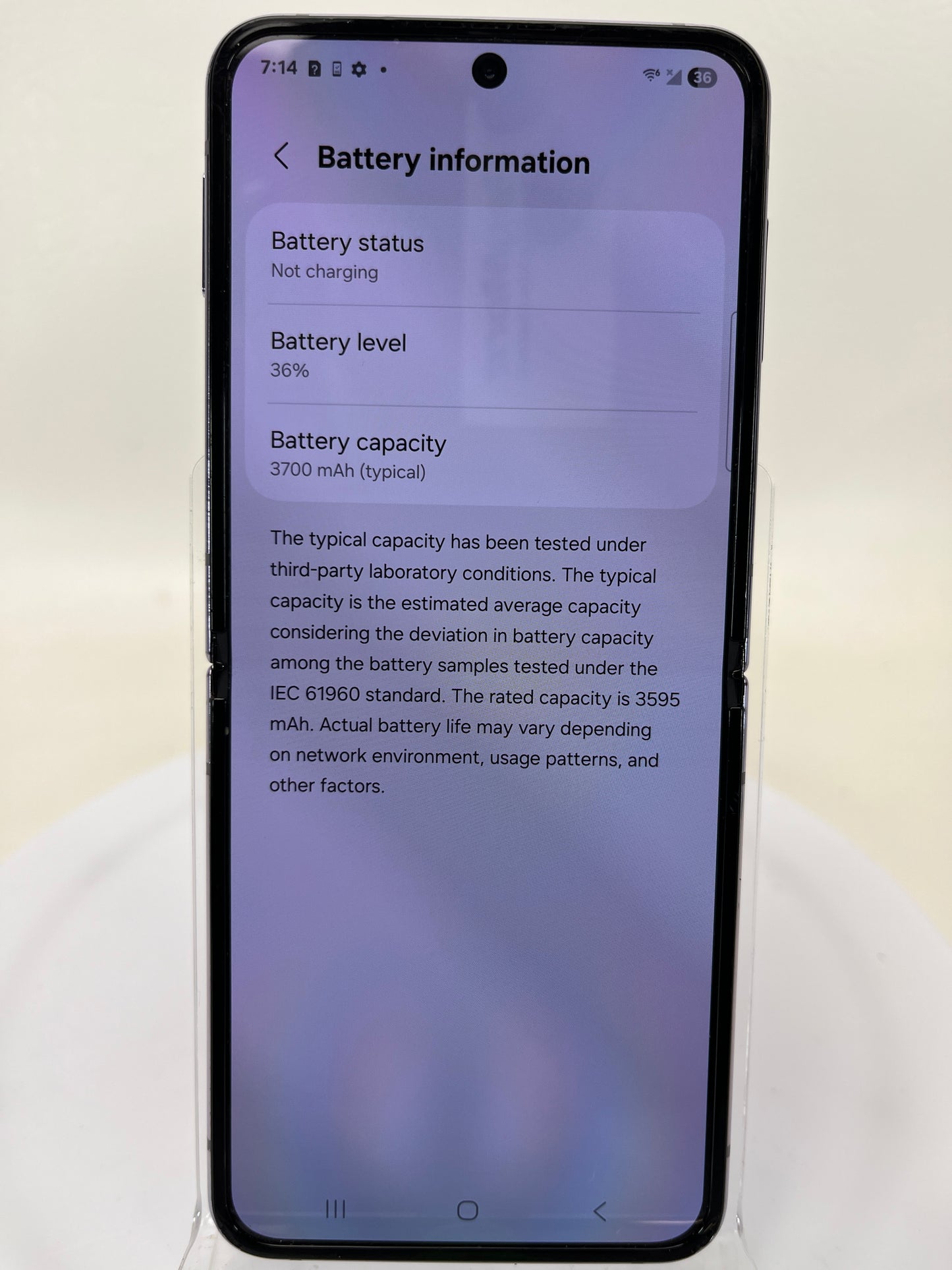 Unlocked Samsung Galaxy Z Flip4 8GB RAM 128GB SM-F721U1 Purple