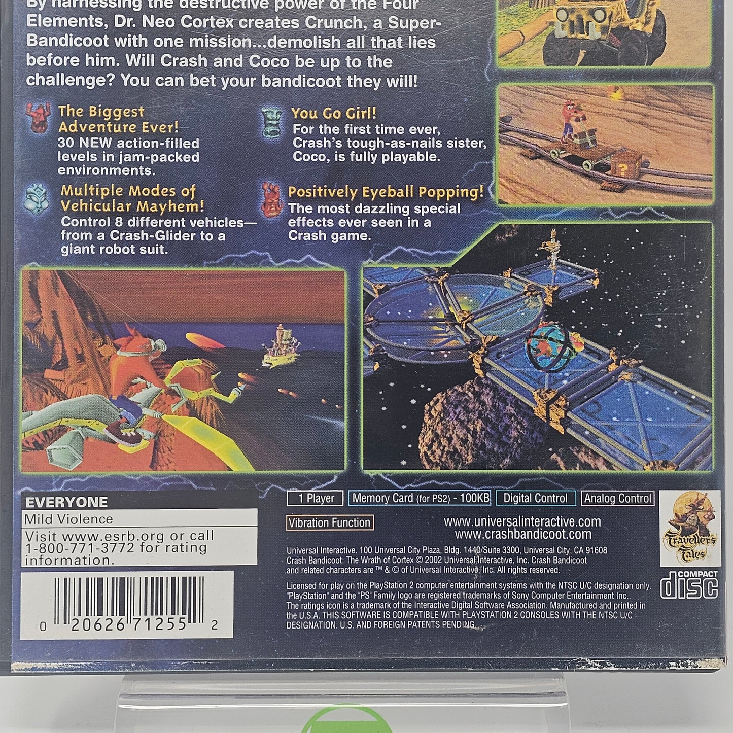 Crash Bandicoot The Wrath of Cortex [Greatest Hits] (Sony PlayStation 2PS2,2001)