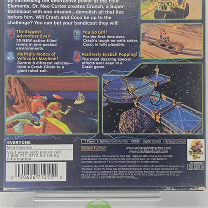 Crash Bandicoot The Wrath of Cortex [Greatest Hits] (Sony PlayStation 2PS2,2001)