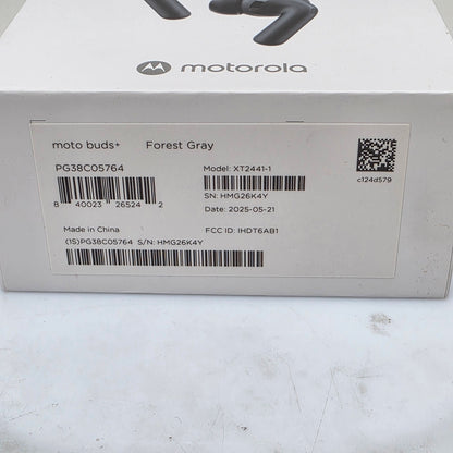 New Motorola Moto buds+ Wireless In-Ear Bluetooth Earbuds Forest Gray XT2441-1