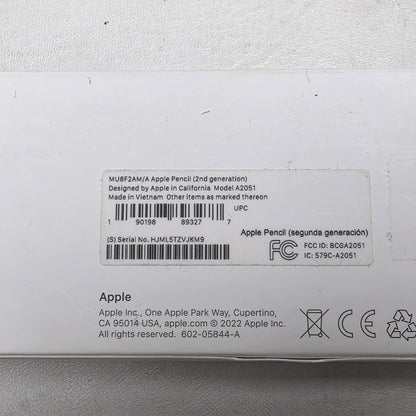 Apple Pencil 2nd Generation Stylus For iPad White MU8F2AM/A