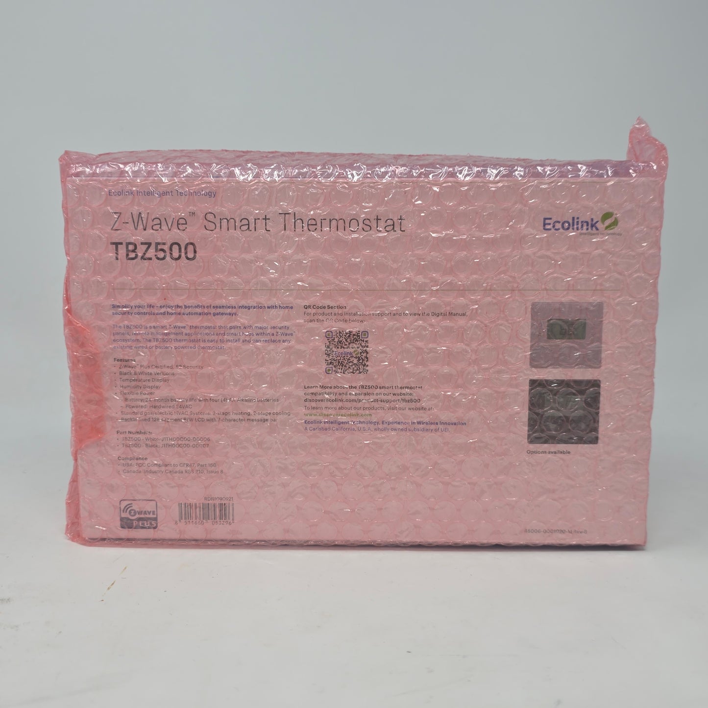 New EcoLink Z-Wave Plus Smart Thermostat Gen5 TBZ500