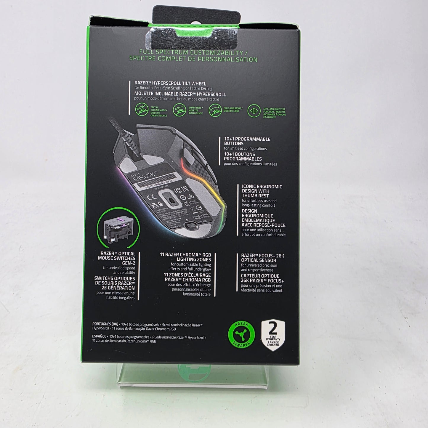 New RAZER Basilisk V3 Gaming Mouse RZ01-04000100-R3U1