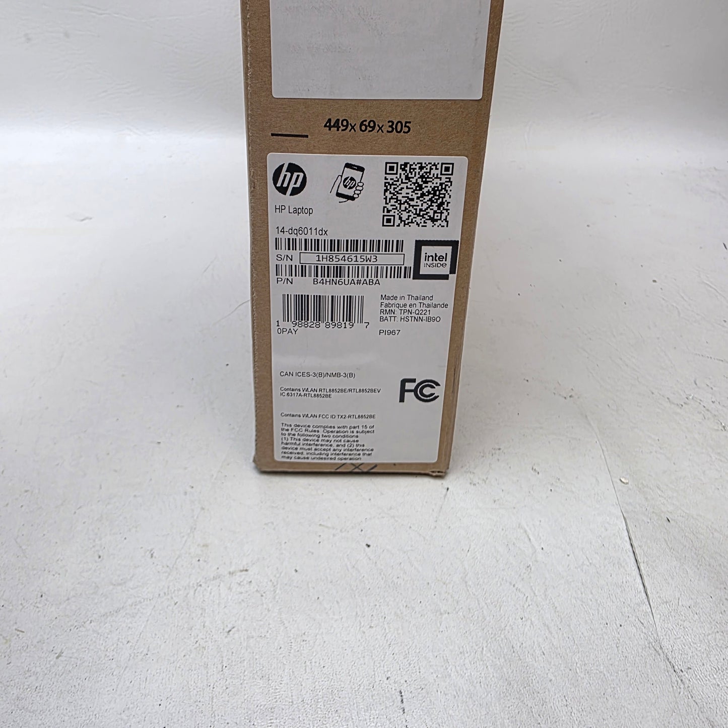 HP Laptop 14-DQ6011DX 14" N150 800Mhz 4GB RAM 128GB SSD
