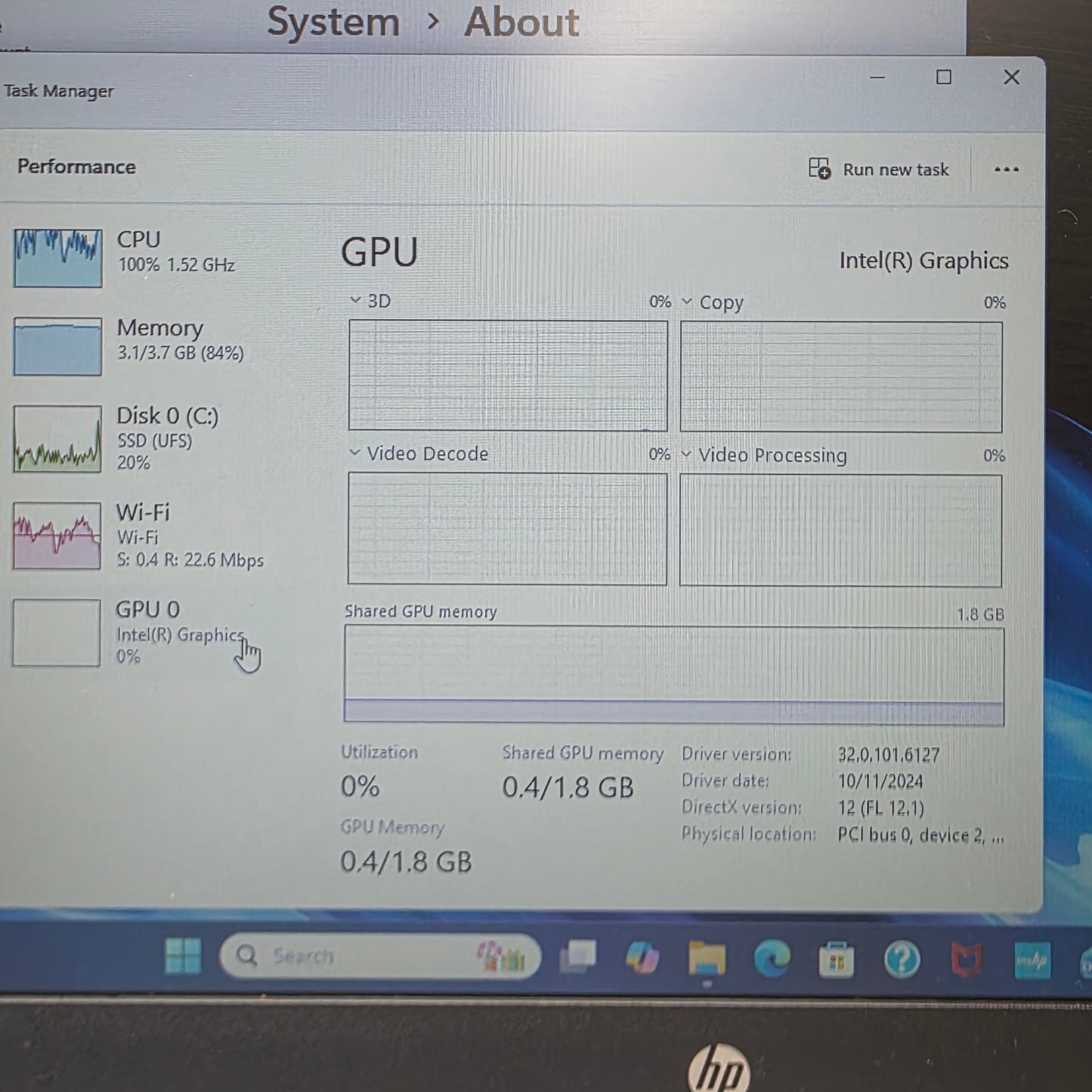 HP Laptop 14-DQ6011DX 14" N150 800Mhz 4GB RAM 128GB SSD