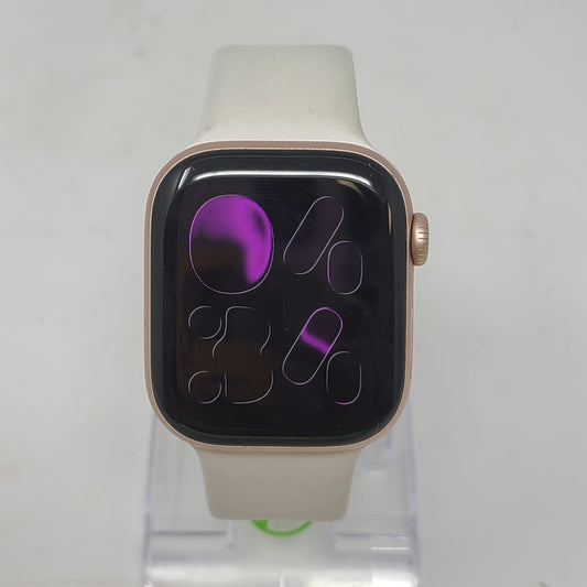 GPS Only Apple Watch Series 11 42MM Rose Gold Aluminum Starlight Sport Band MEUO4LW/A