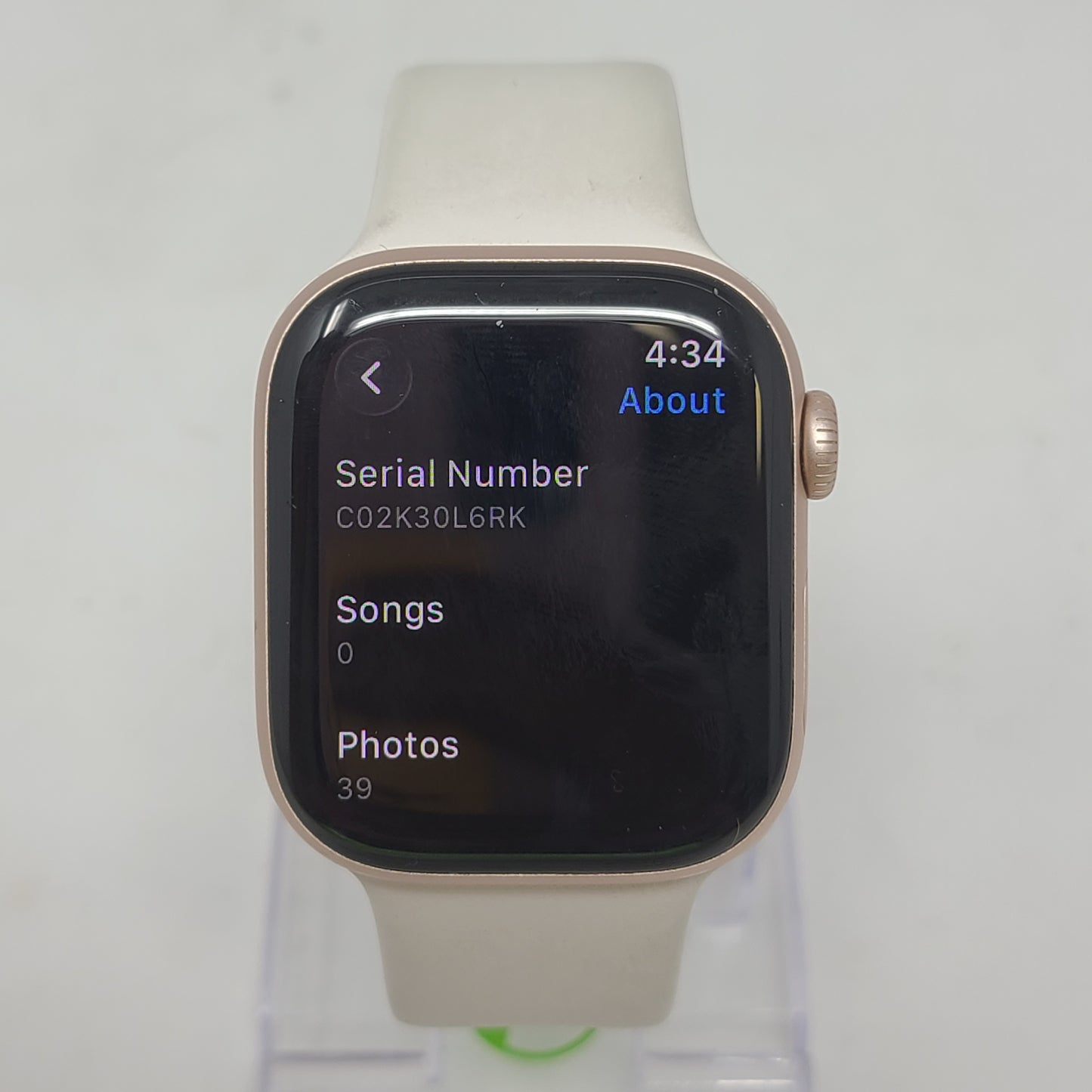 GPS Only Apple Watch Series 11 42MM Rose Gold Aluminum Starlight Sport Band MEUO4LW/A