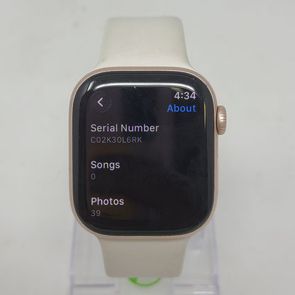 GPS Only Apple Watch Series 11 42MM Rose Gold Aluminum Starlight Sport Band MEUO4LW/A