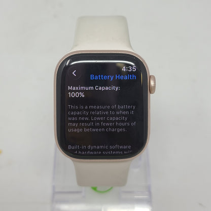 GPS Only Apple Watch Series 11 42MM Rose Gold Aluminum Starlight Sport Band MEUO4LW/A