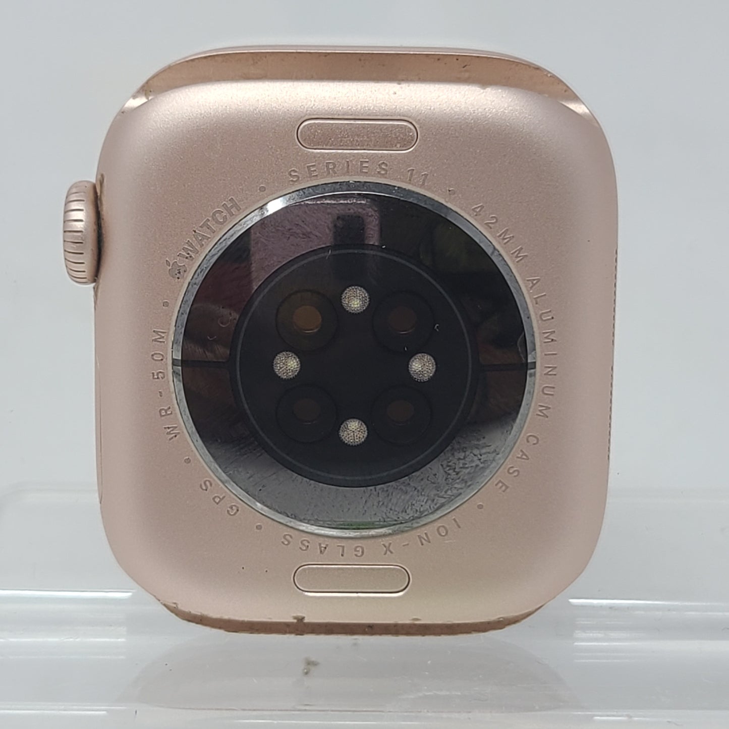 GPS Only Apple Watch Series 11 42MM Rose Gold Aluminum Starlight Sport Band MEUO4LW/A