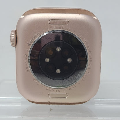 GPS Only Apple Watch Series 11 42MM Rose Gold Aluminum Starlight Sport Band MEUO4LW/A