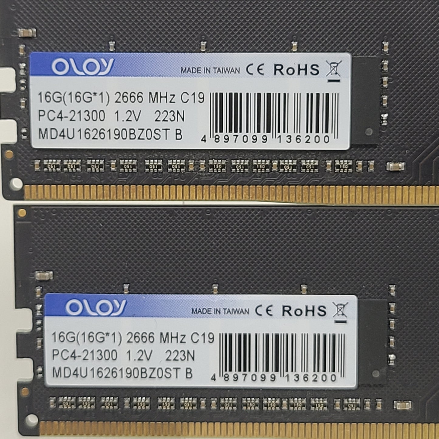 OLOy PC4-21300 32GB (2x16GB) RAM DDR4 2666MHz MD4U1626190BZ0ST B