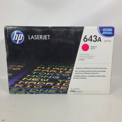 New HP Laserjet 643A Toner Cartridge Magenta Q5953A