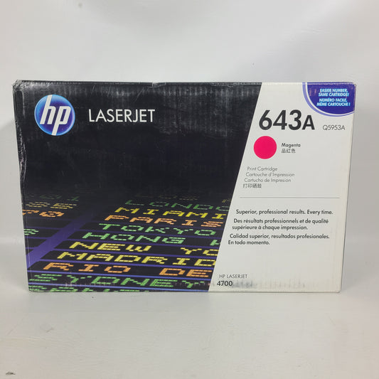 New HP Laserjet 643A Toner Cartridge Magenta Q5953A