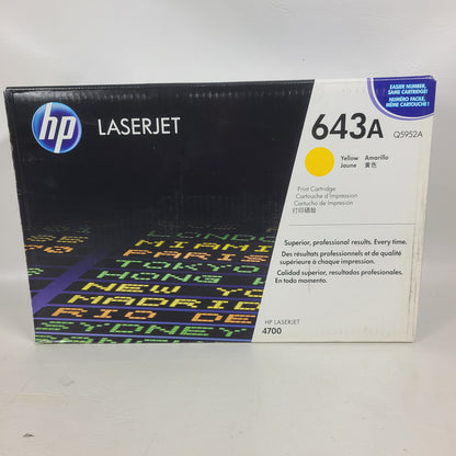 New HP Laserjet 643A Toner Cartridge Yellow Q5952A