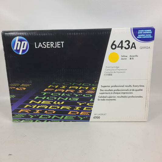 New HP Laserjet 643A Toner Cartridge Yellow Q5952A