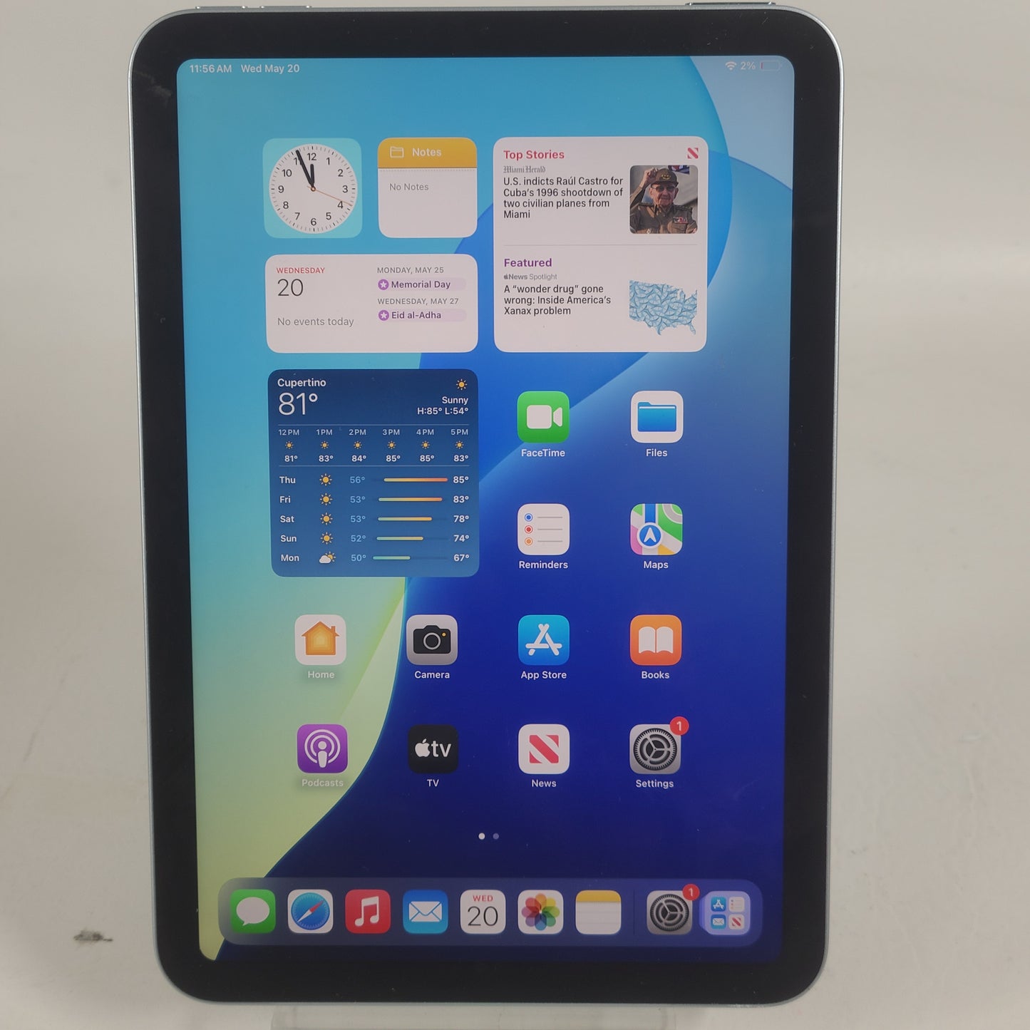 WiFi Only Apple iPad mini (A17 Pro) 128GB Blue MXN73LL/A