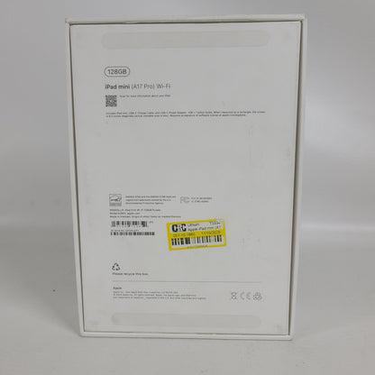 WiFi Only Apple iPad mini (A17 Pro) 128GB Purple MXN93LL/A