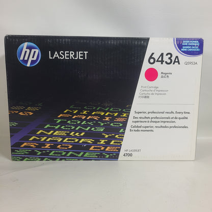 New Hp Laser jet 643A Toner Cartridge  Magenta Q5953A