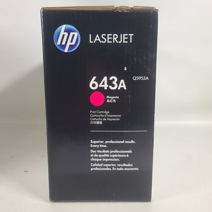New Hp Laser jet 643A Toner Cartridge  Magenta Q5953A