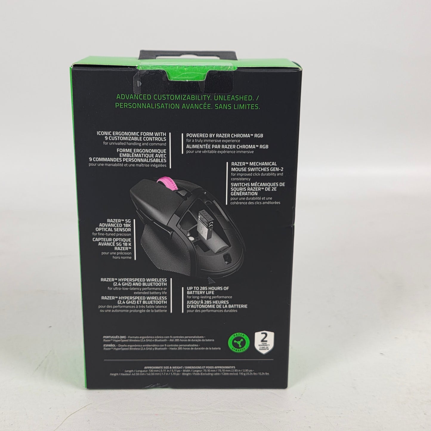 New Razer Basilisk v3 Hyperspeed Gaming Mouse RZ01-04870100-R3U1