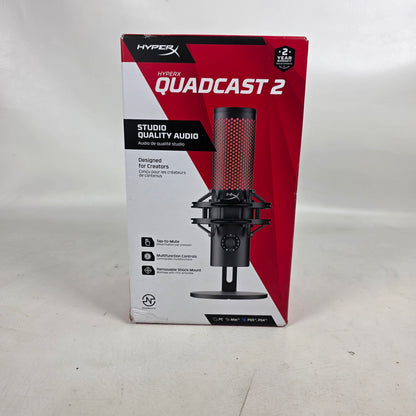 New HyperX Quadcast 2 USB Wired-Pattern Condenser Microphone QDC002