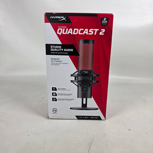 New HyperX Quadcast 2 USB Wired-Pattern Condenser Microphone QDC002