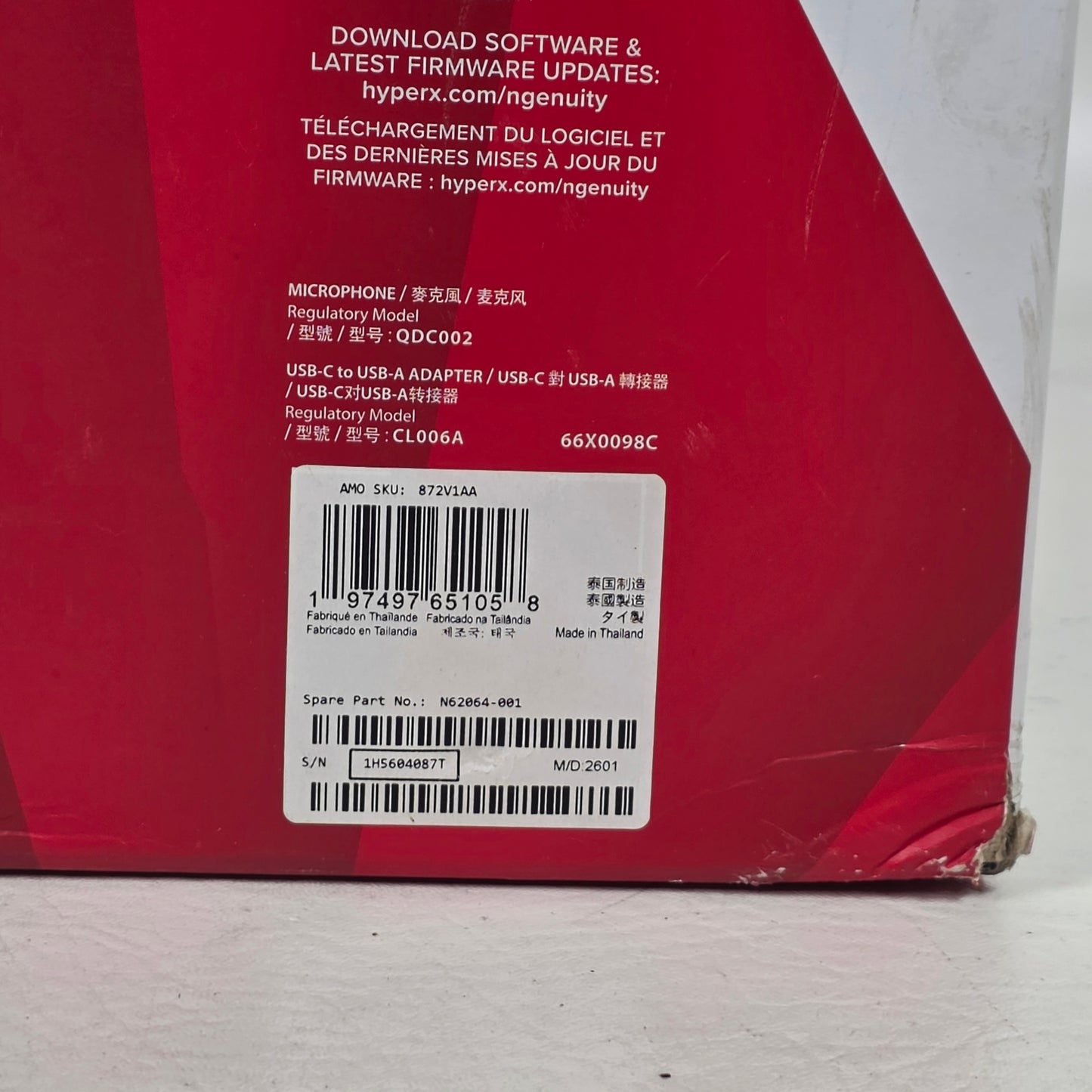 New HyperX Quadcast 2 USB Wired-Pattern Condenser Microphone QDC002