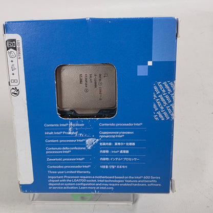 New Intel Core i5-12600k 4.9Ghz 10 Core BX8071512600K 12 Thread LGA 1700