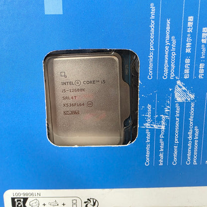 New Intel Core i5-12600k 4.9Ghz 10 Core BX8071512600K 12 Thread LGA 1700