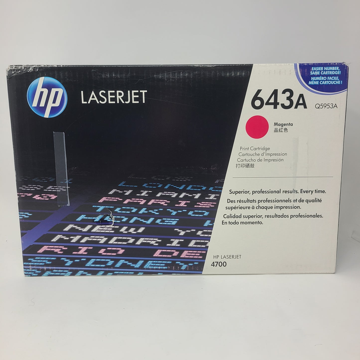 New HP LaserJet 643A Toner Cartridge Magenta Q5953A