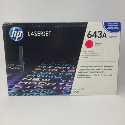New HP LaserJet 643A Toner Cartridge Magenta Q5953A