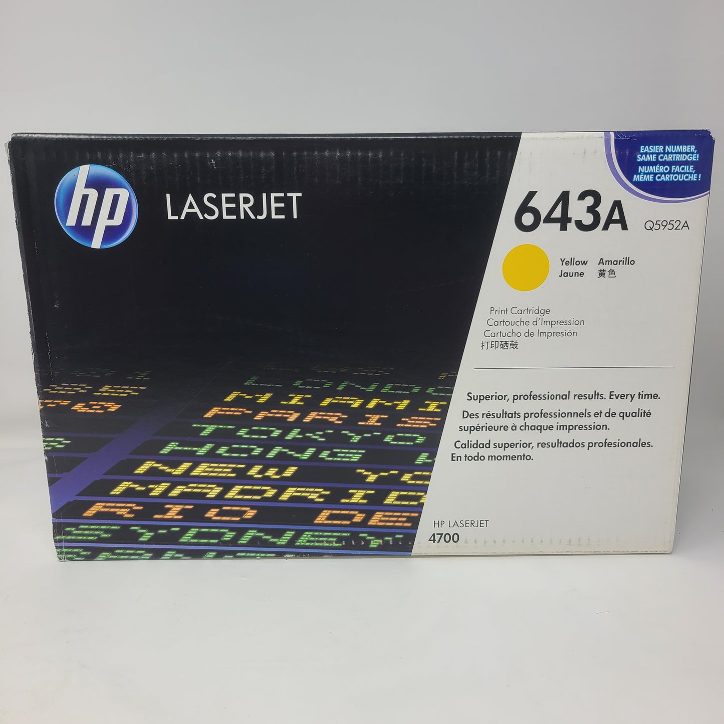 New HP LaserJet 643A Toner Cartridge Yellow Q5952A
