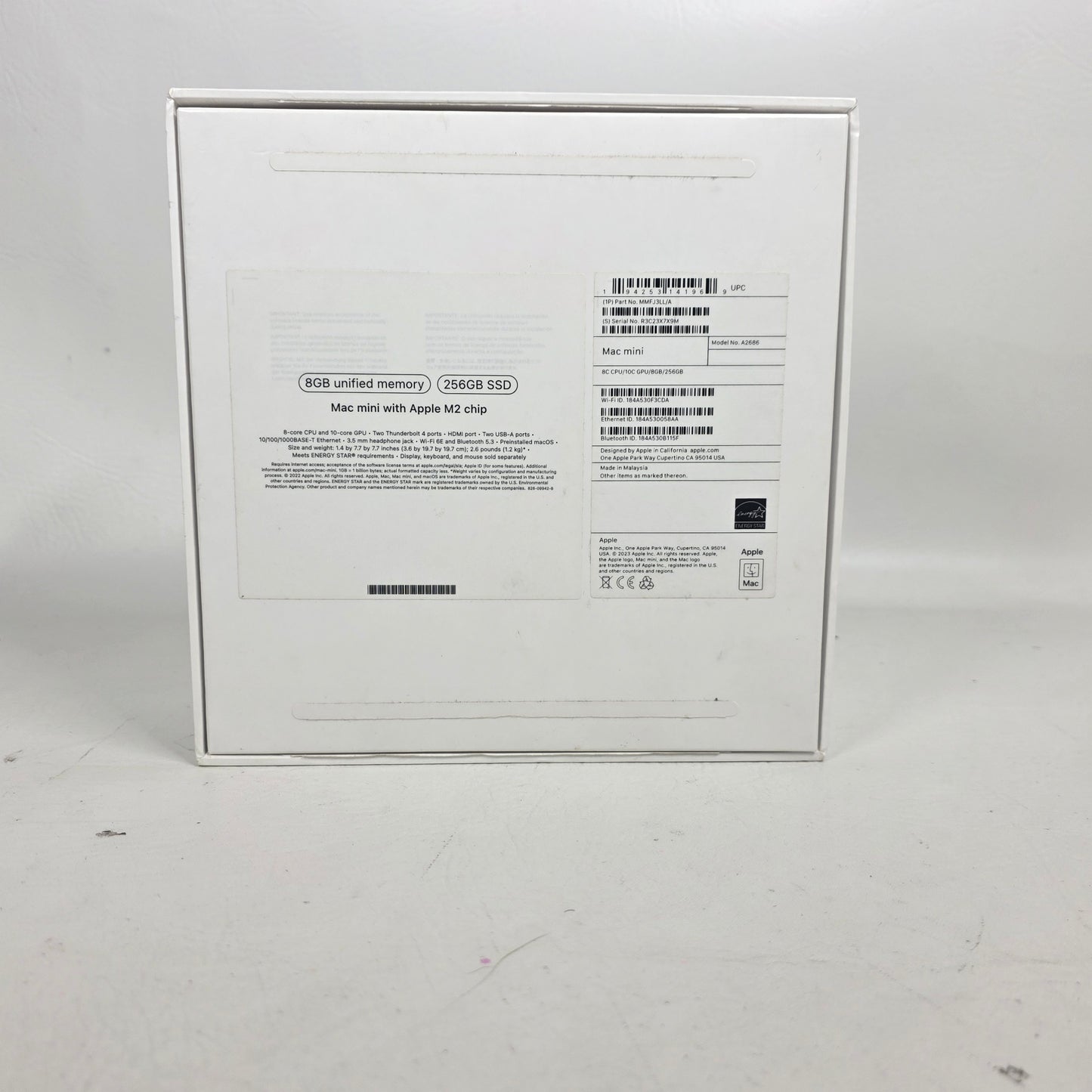 2023 Apple Mac Mini M2 10 Core 3.5GHz 8GB RAM 256GB SSD MMFJ3LL/A